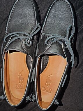 Ralph Lauren. Merton Tumbled Leather Boat Shoe. Size 11.